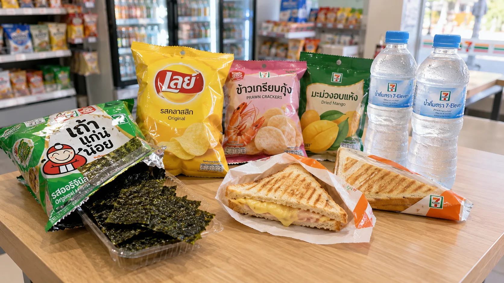 Готовая еда в 7-Eleven — рис, лапша и сэндвичи, которые разогревают на кассе