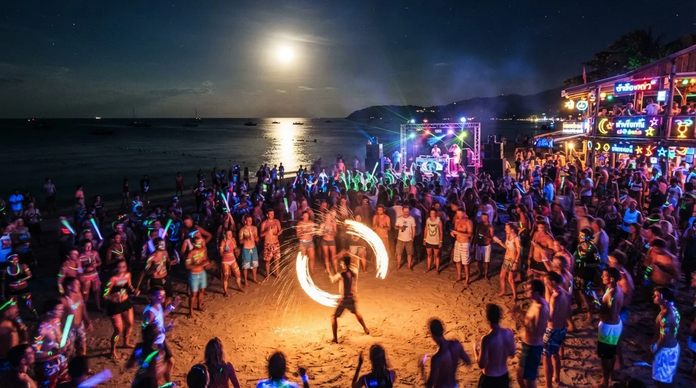Full Moon Party на Хаад Рине — вечеринка в полнолуние на Пангане