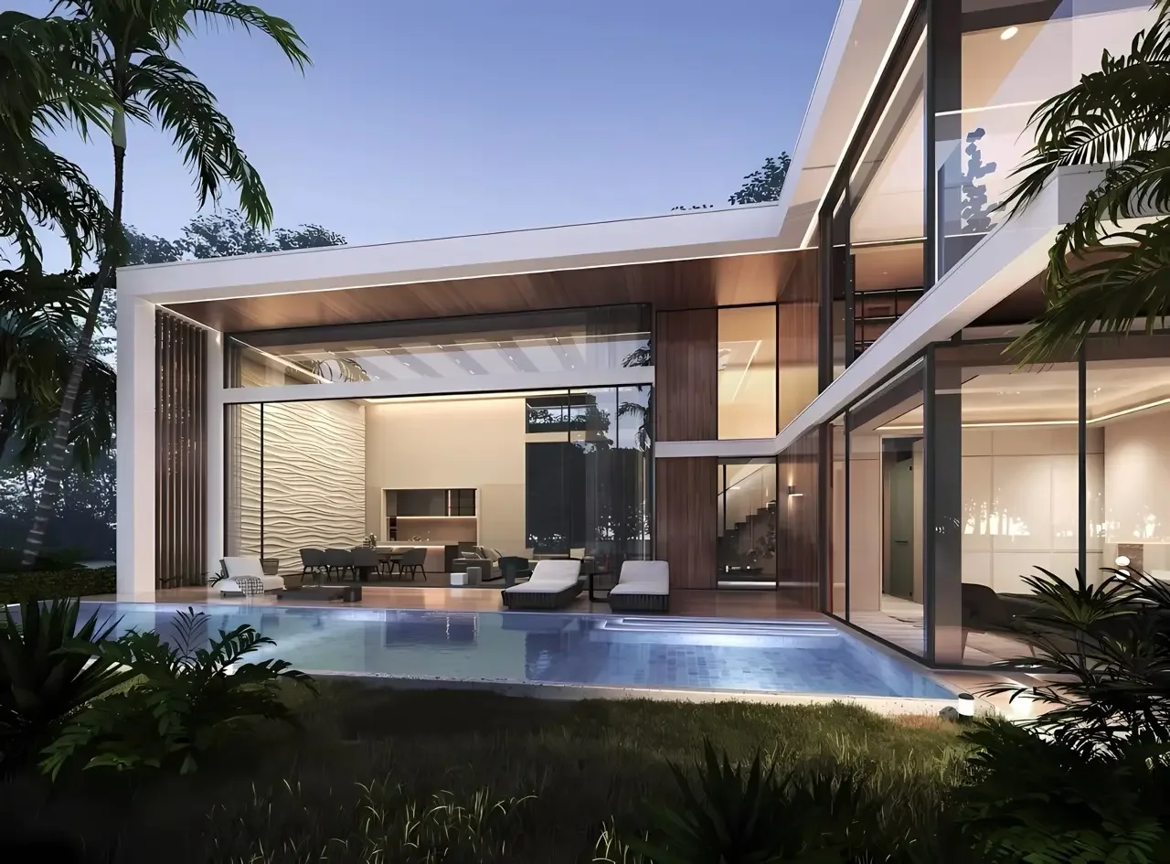 Вилла с террасой у бассейна и садом, дневной рендер Ayana Luxury Villas, Таланг, Пхукет