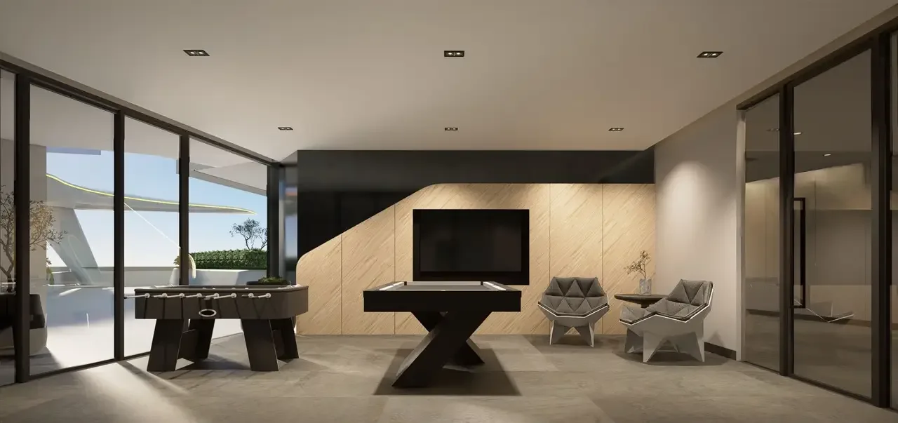 Игровая комната с бильярдом в общей зоне CityGate De Phuket, Камала, Пхукет