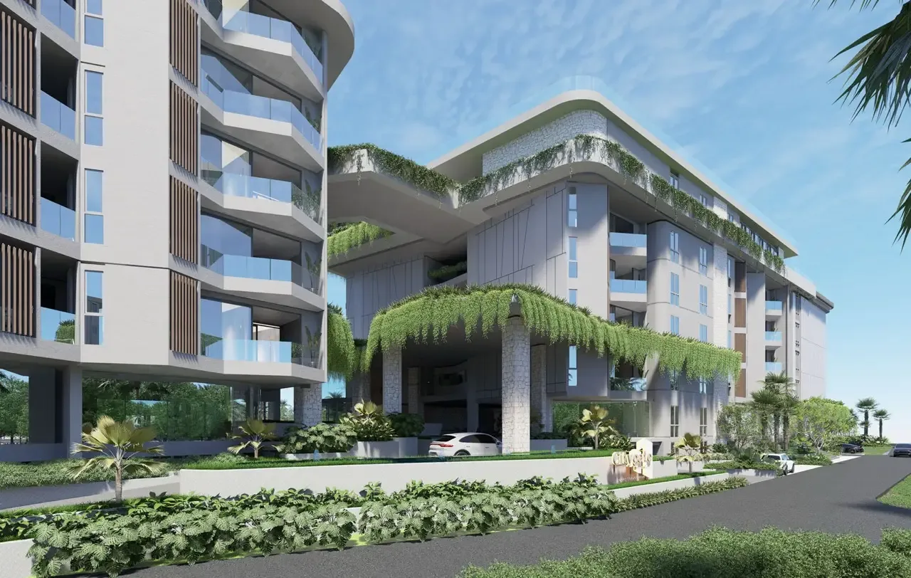 Фасад кондоминиума CityGate De Phuket с озеленёнными террасами, Камала, Пхукет