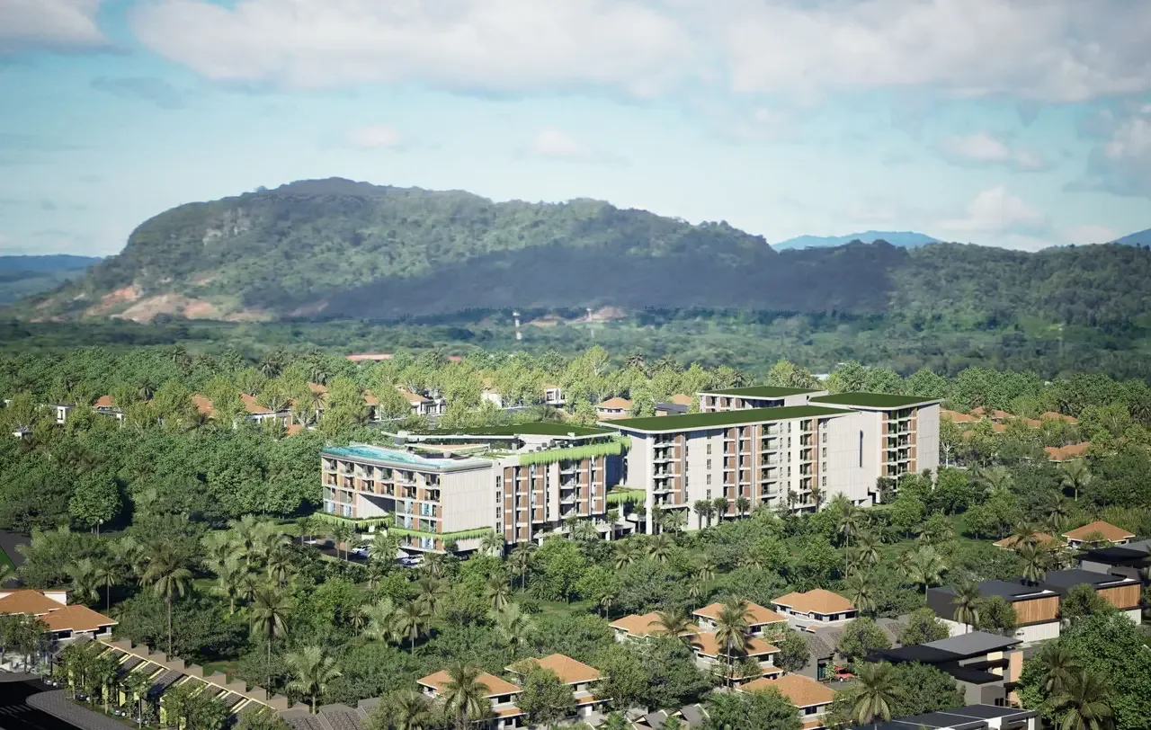 Вид на холмы Камалы и окрестности кондоминиума CityGate De Phuket, Пхукет