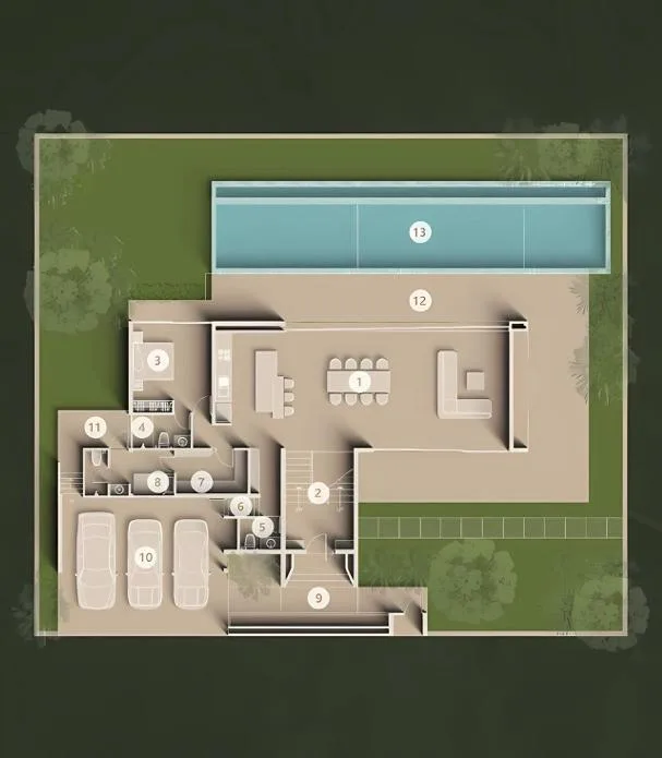 Планировка «5 спален, дом 657,92 м²», Clover Residence