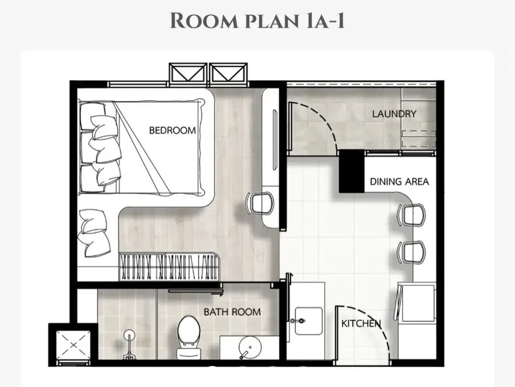 Планировка «1 спальня (27 м²)», Fantasea Condo Kamala