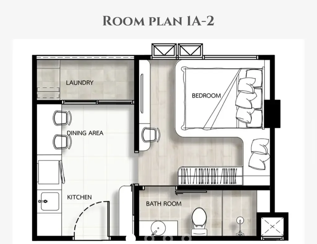 Планировка «1 спальня (34 м²)», Fantasea Condo Kamala