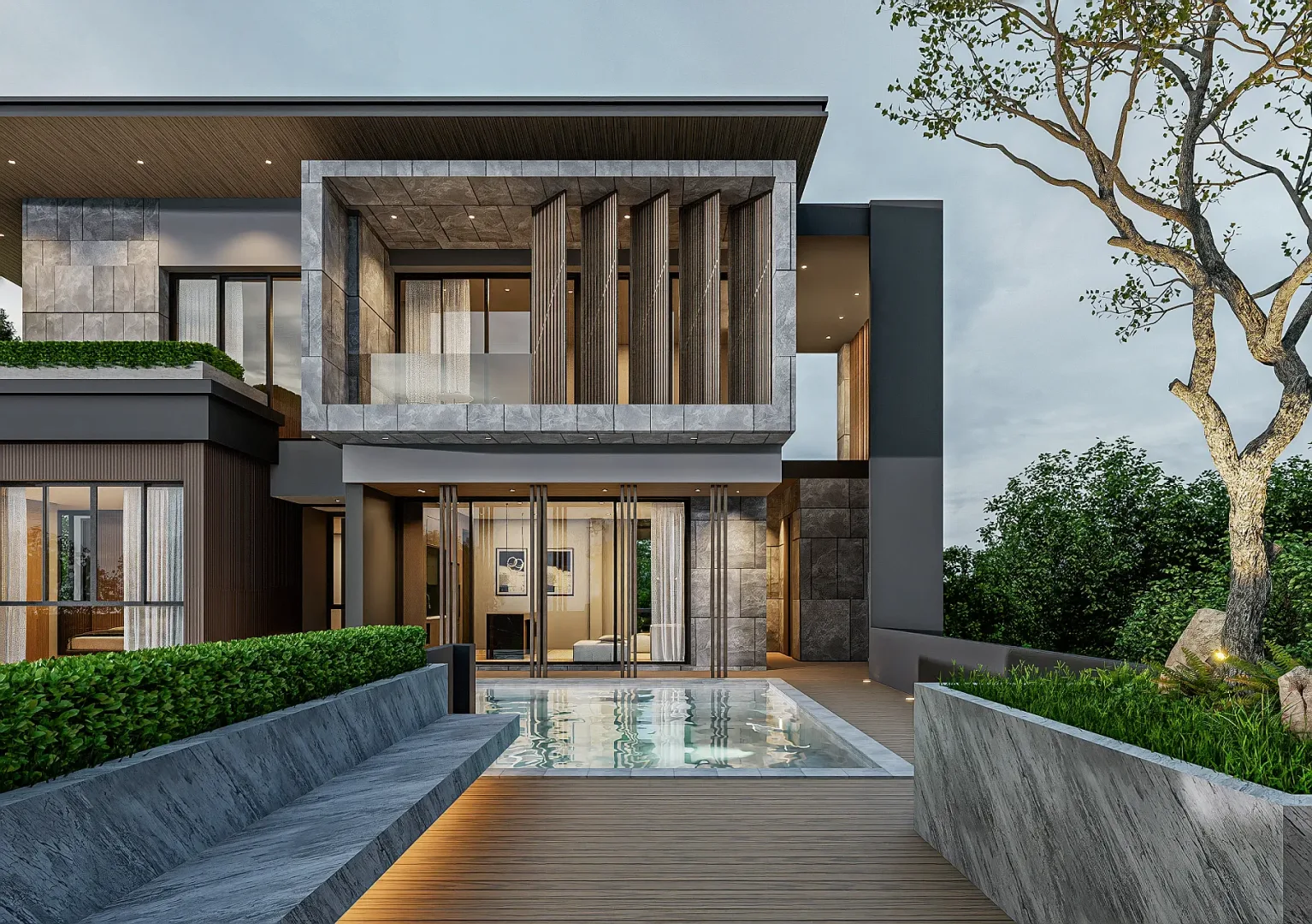 Вилла Harmony Hills Villas с панорамным остеклением и частным бассейном во дворе, Хуай-Яй, Паттайя