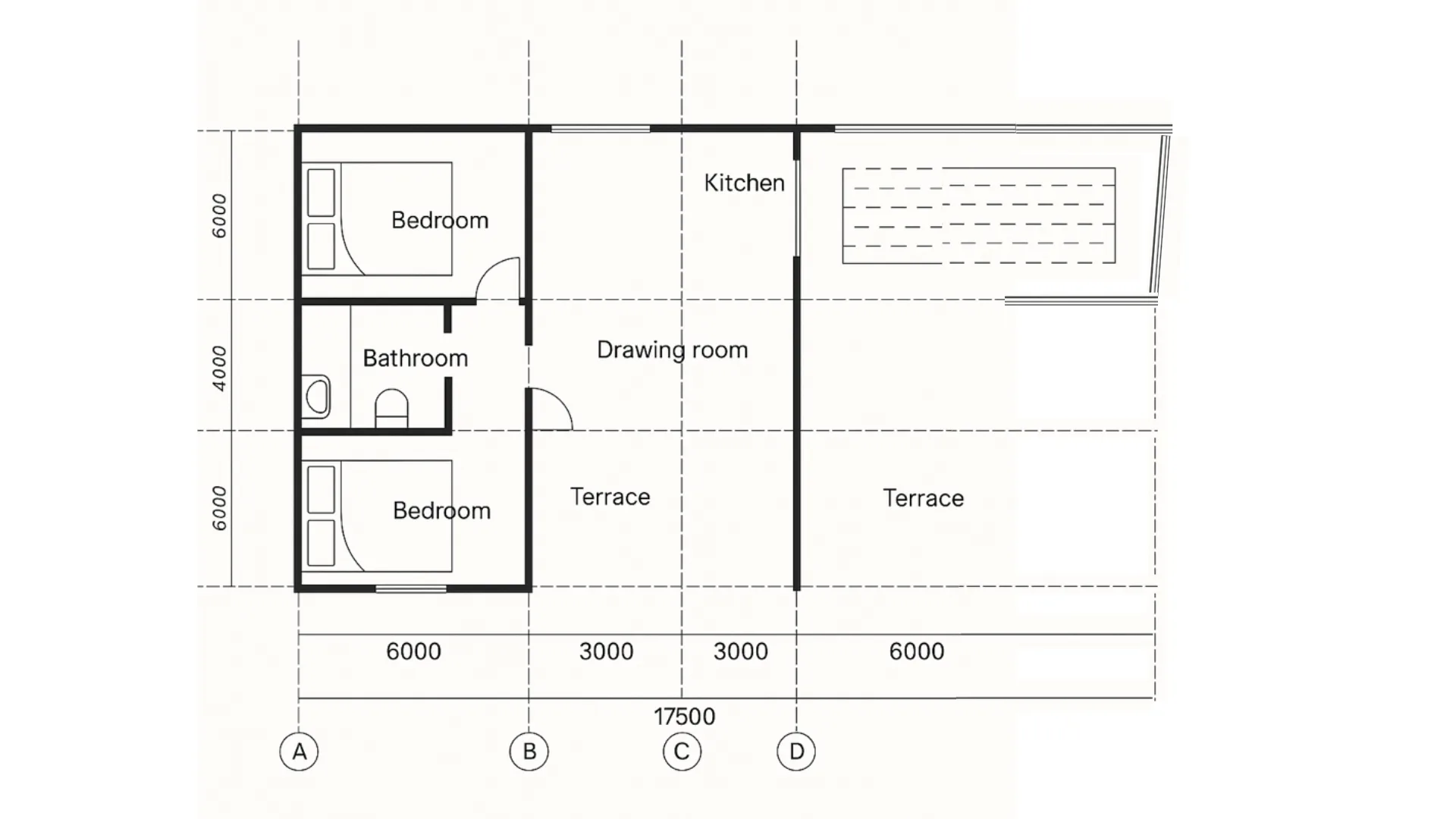 Планировка «2 спальни, участок 428 м²», Mountain Village 1