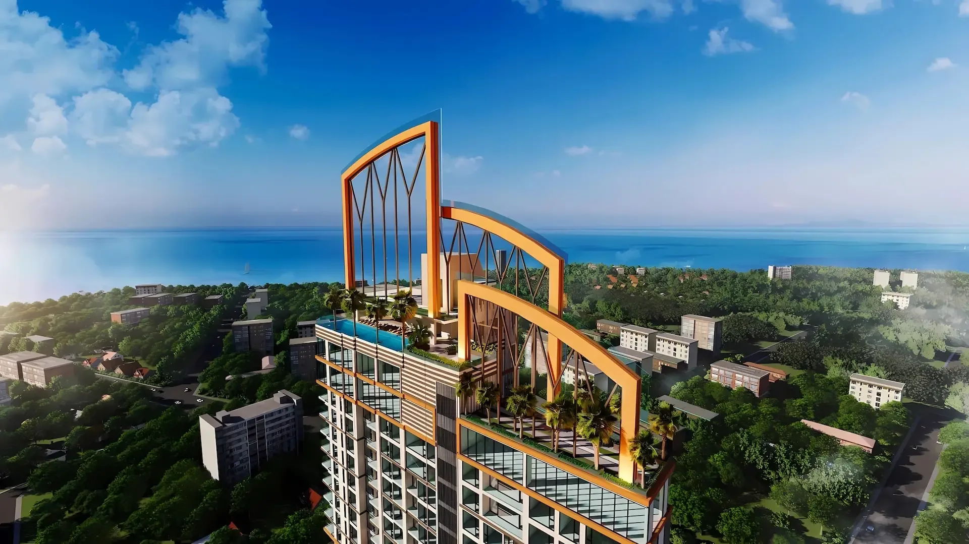 Жилая башня The Riviera Malibu с бассейном на крыше, Пратумнак