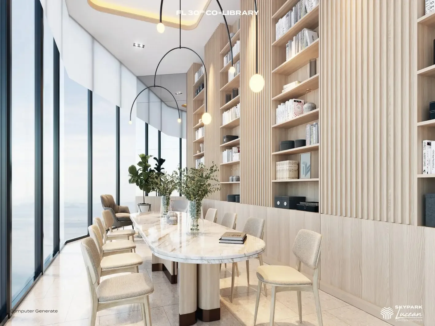 Коворкинг-библиотека на 30 этаже с видом на море, Skypark Lucean