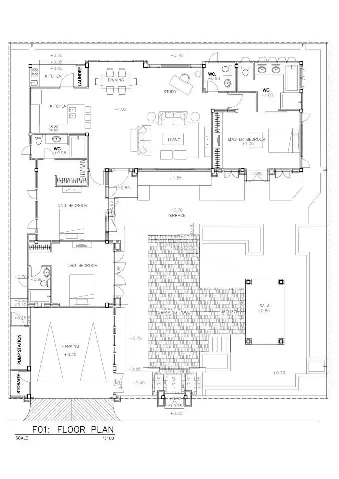 Планировка «Виллы посёлка от 150 м²», View Talay Marina Village