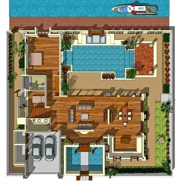 Планировка «5 спален, 221 м², участок 472 м²», View Talay Marina Village