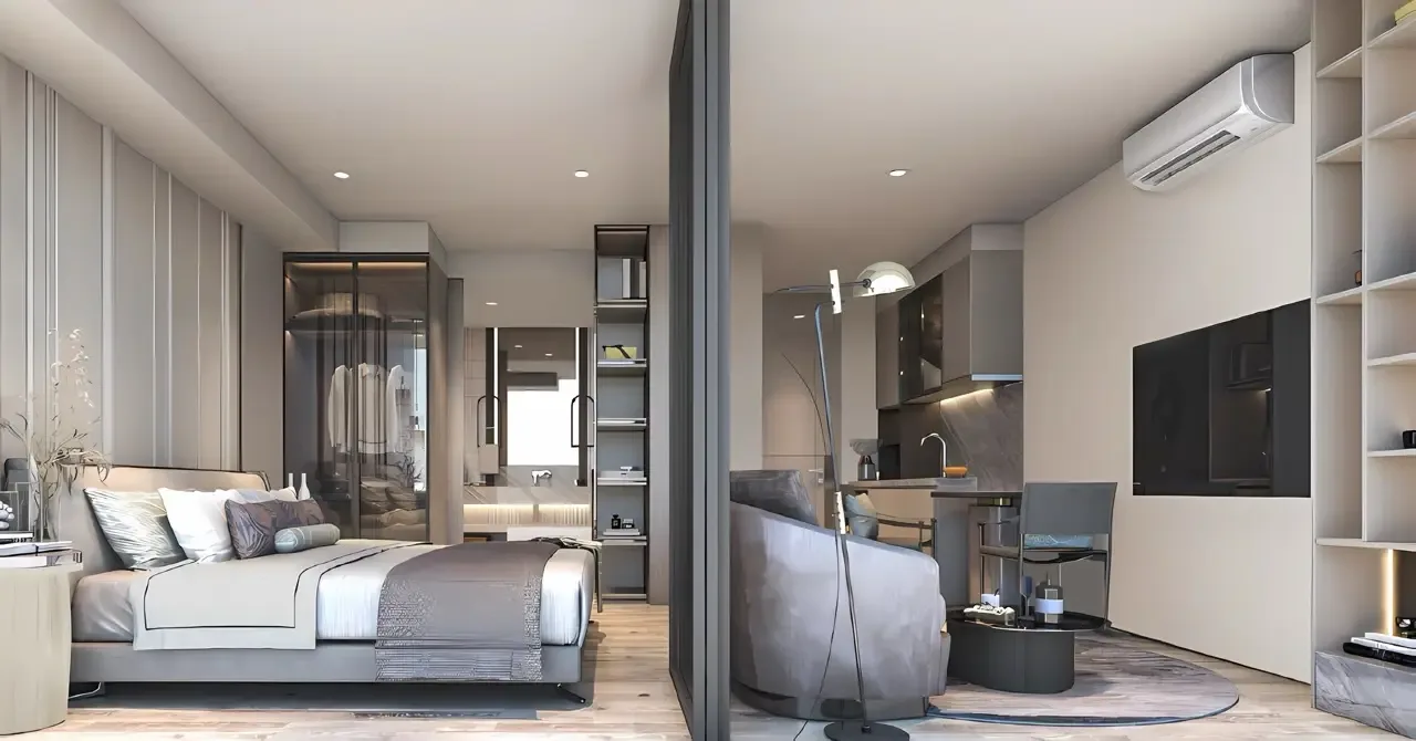 Студия 24 м² с кухней и спальной зоной в VIP Venus Karon, Карон, Пхукет