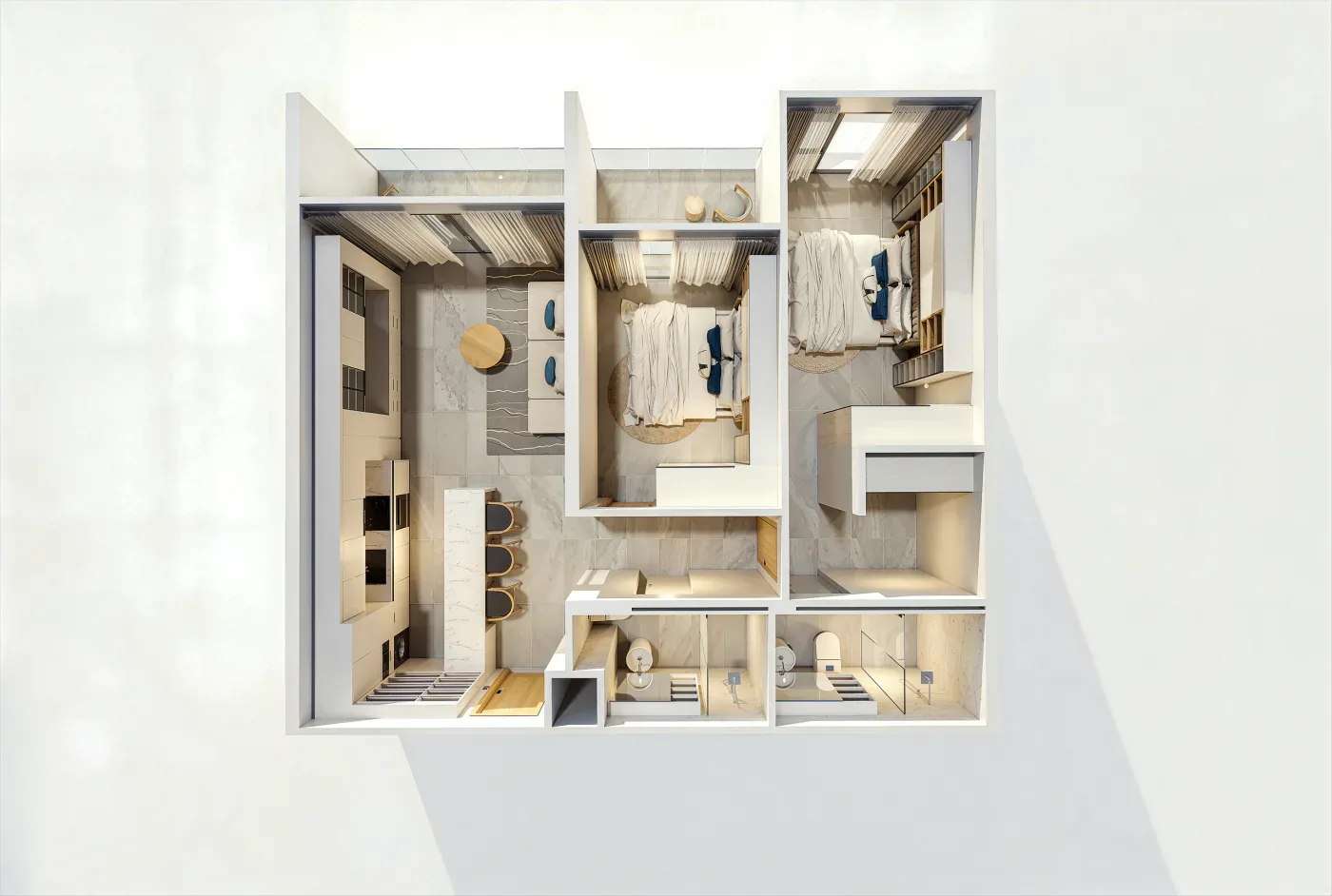 Планировка «2 спальни», Wallaya Residence Nai Harn